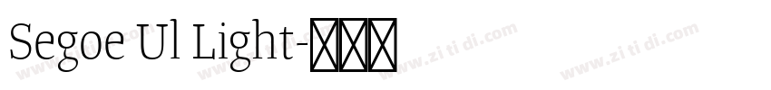 Segoe Ul Light字体转换